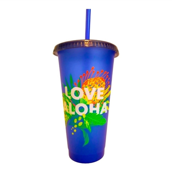 NIB, 24oz Starbucks 2020 Hawaii Reusable Cold Cups w/staws 5 ct. - Picture 5 of 8